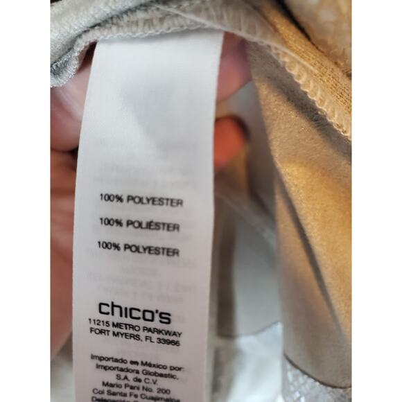 Chico's Antique Gold Python Soft Open Style Topper/Jacket,  Small - Picture 6 of 6